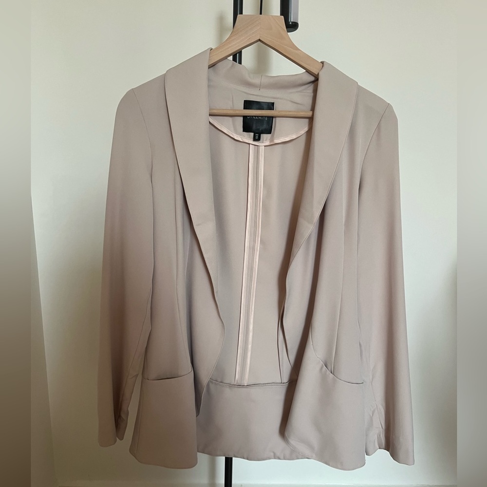 Dynamite Taupe / Light Pink / Cream Lightweight Blazer - SmallNew condition